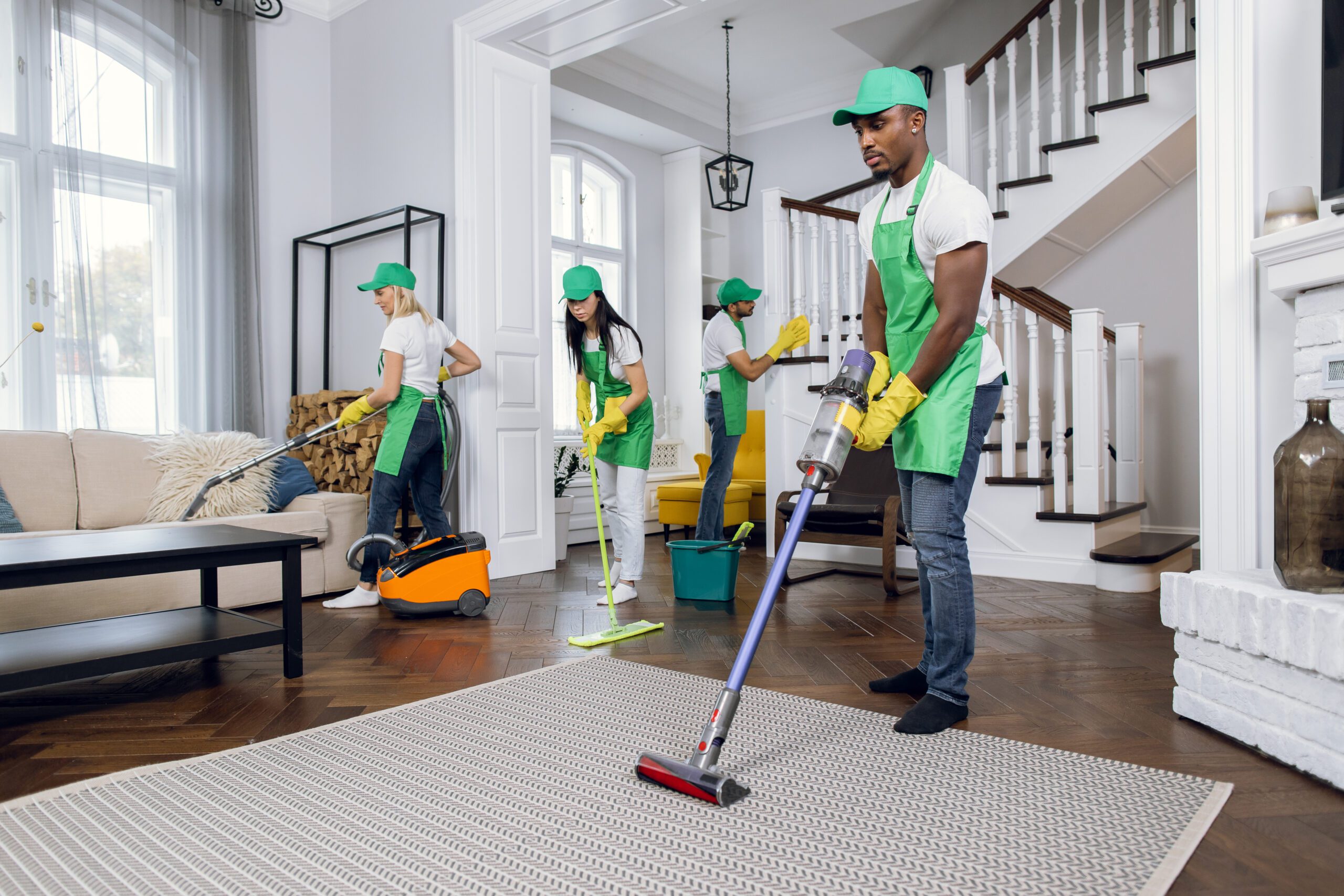 Multiracial Cleaning Workers